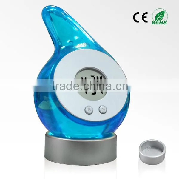 Water Drop Shaped Eco-friendly Water Powered Clock