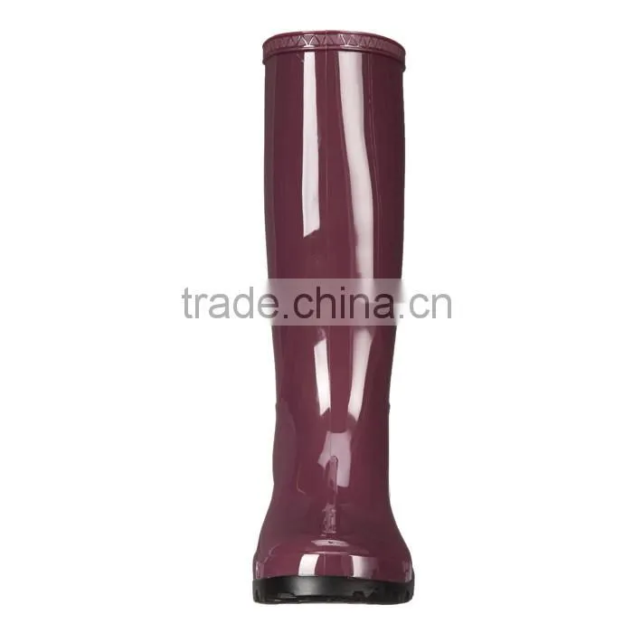 Womens Shiny PVC Wellington Boots For Rain