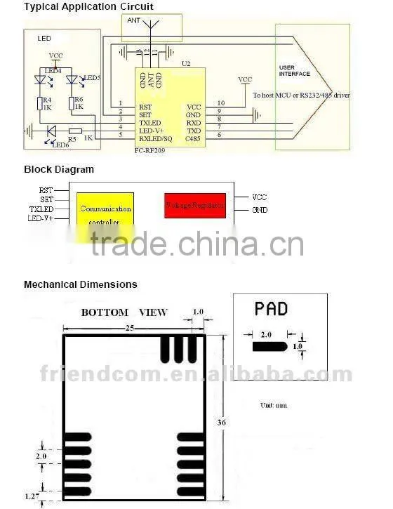 Low-cost embedded RF data module/Wireless module