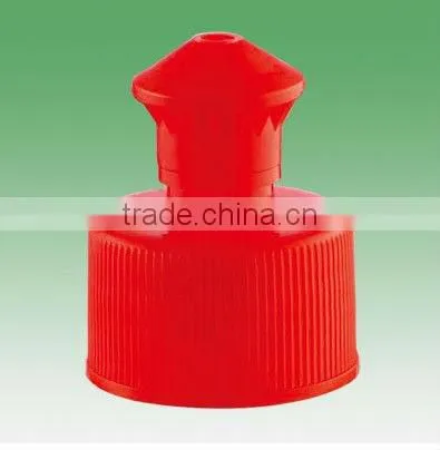 China 28/410 Plastic shiny sliver Flip Top Bottle Caps for Water Bottle