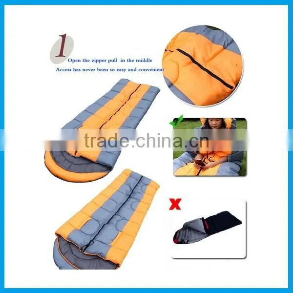 Lightweight outdoor camping warm flannel adult sleeping bags for three seasons
