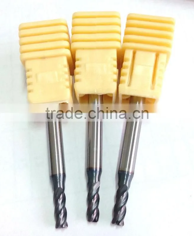 4F solid carbide corner radius end mill cutter dia3