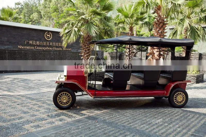 Resort 8 person classic golf vehicle sightseeing electric vehicle