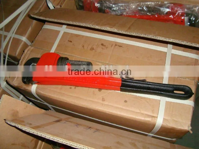 Manufacturer supply 14" PVC dipped handle Amerian style pipe wrench