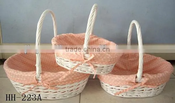 3pcs Round empty knitting gift baskets