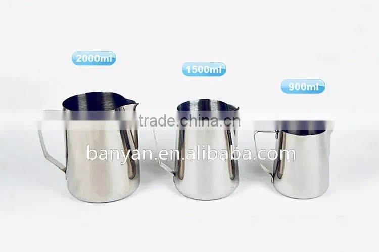 Stainless Steel Milk Cup Milk Frothing Pitcher 12oz Stainless Steel Milk Pot