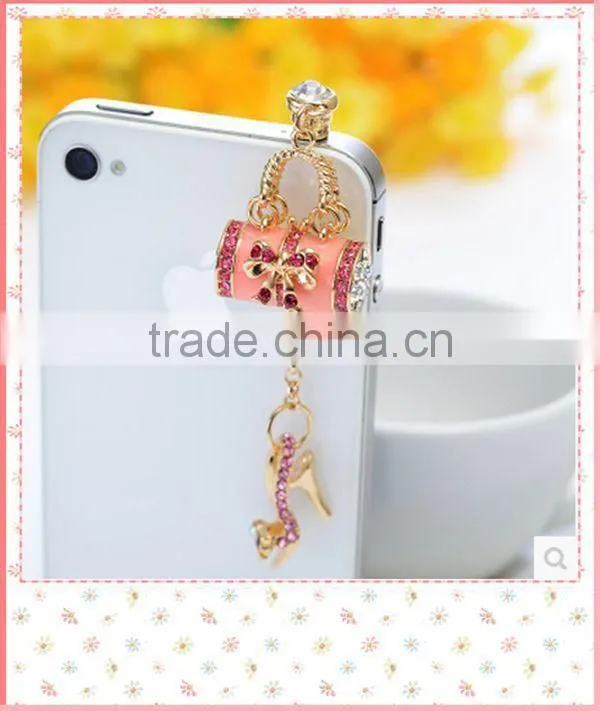 Cute luggage design gold dust plug