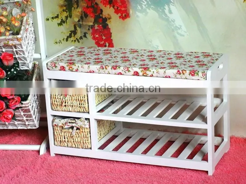 Wooden chair shoe racks for home