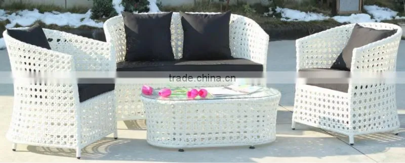white wicker table and chair