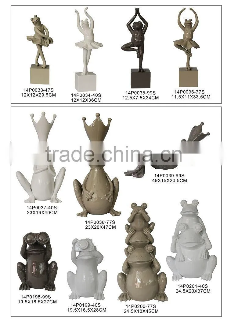 New Design Poly Resin Frog With Camera Figurine