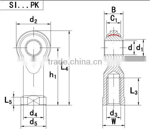 spherical plain bearing/Rod end bearing/rod end joint bearing