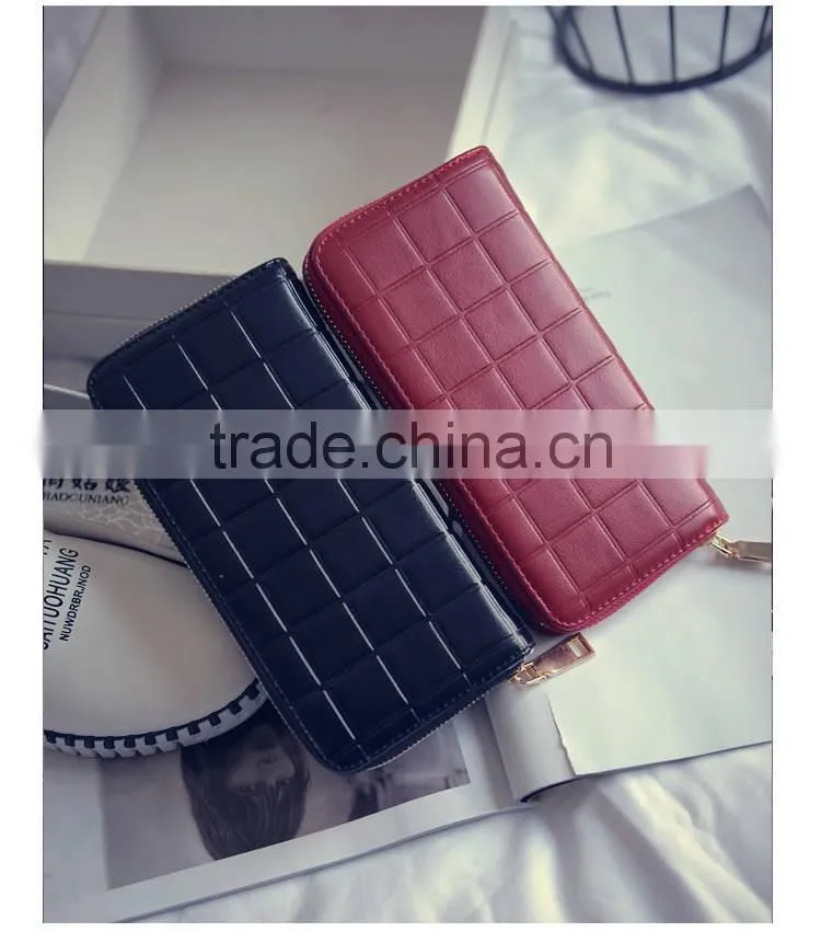 Women Long PU Leather 3 Fold Handbags Purses Clutch Wallet