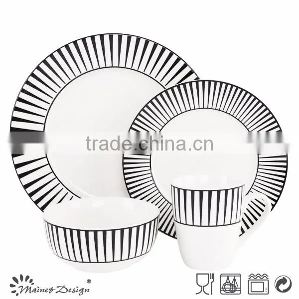 white high quality ceramic porcelain popular design latest dinner set