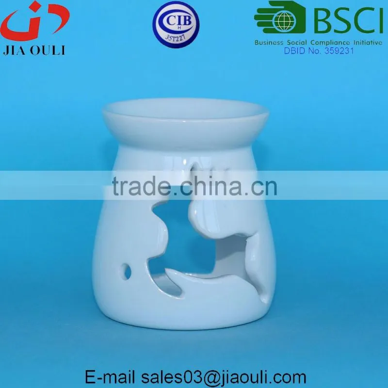 7.8cm Cheap small glazed Ceramic Essential oil burner different colors