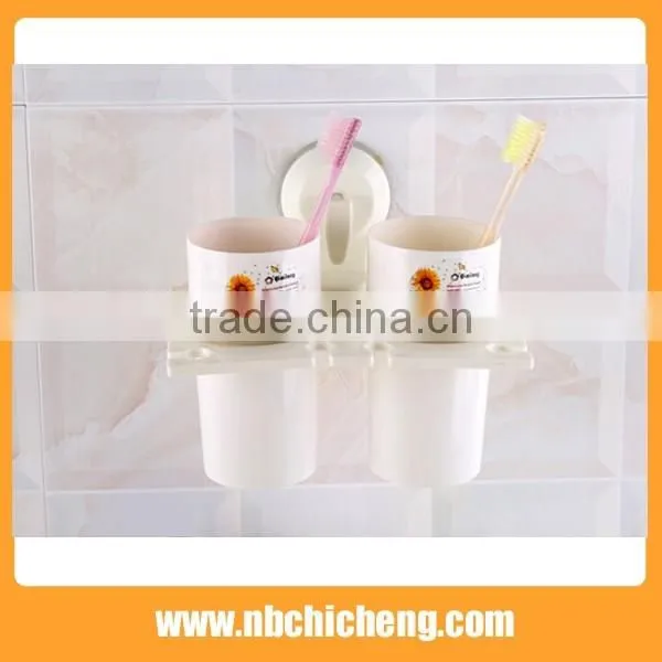 High Quality Bathroom toothbrush holder plastic wall mounted holder