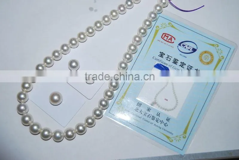 hot selling 9.5-10mm AAA white round south sea pearl strands