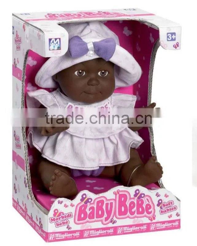 happy fun lovely ABS adorable black baby dolls baby toy for children with EN71