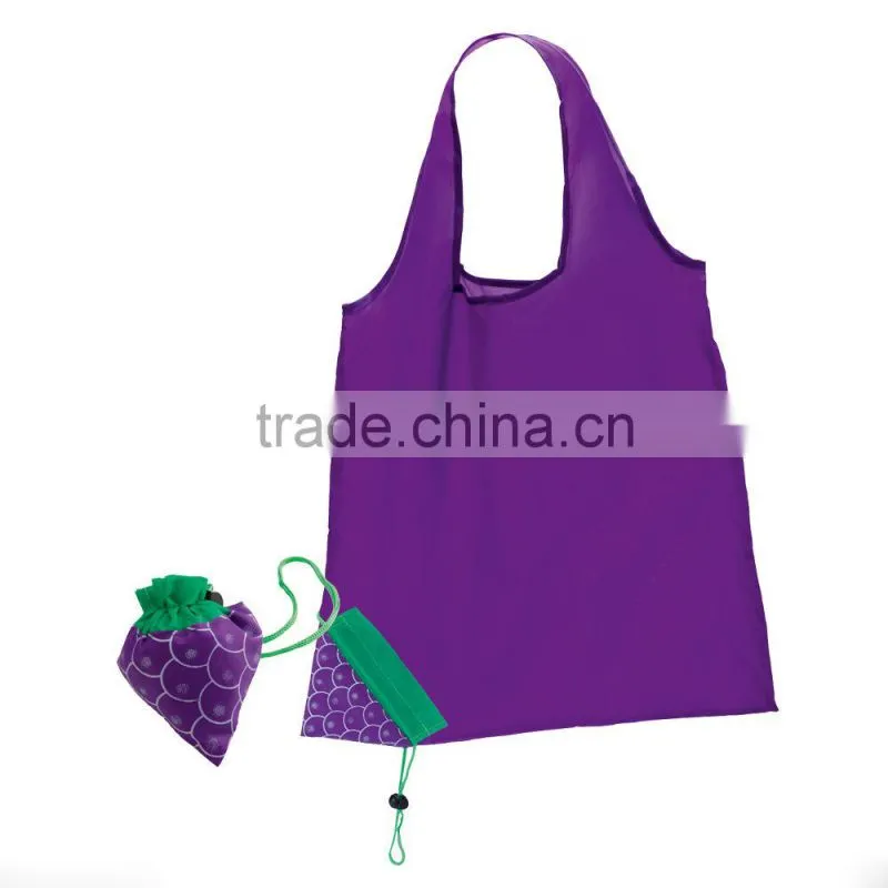 Promotional Reusable polyester foldable beach bag wholesale nylon foldable shopping bag