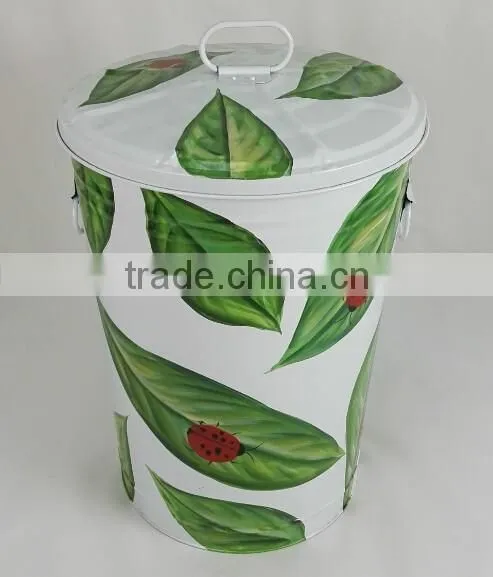 metal colored trash can painting colored trash can with lid