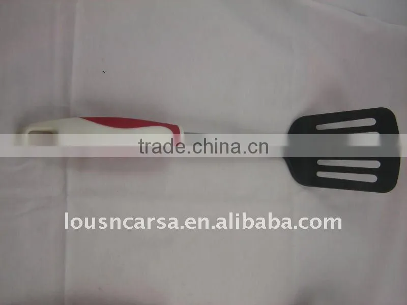 3pc nylon kitchen tools,nylon kitchenware with steel and TPR handle