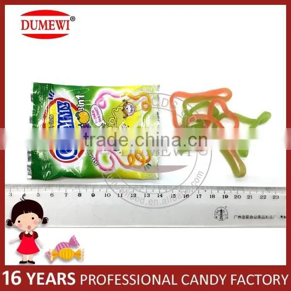 Fruity Flavors Long Chews Jelly Rope Gummy Candy