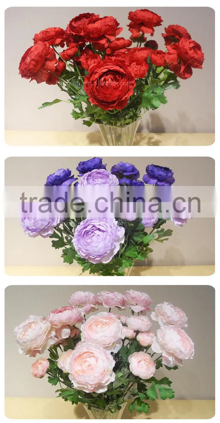 hot sell artificial ranunculus wedding low moq decoration arrangement
