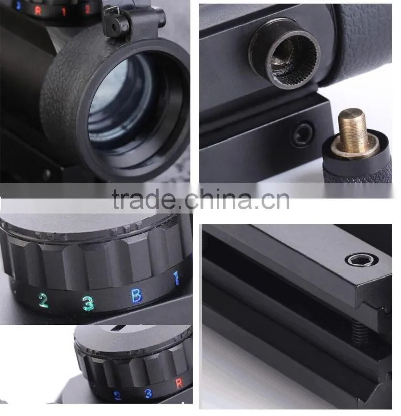 Erains TAC Optics New Airsoft tactical Dual Rails Fitting Combat 1x40 red green and blue aiming dots tactical red dot sight