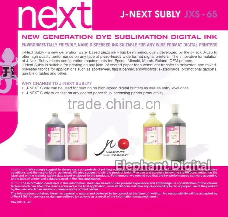 Italy J-TECK J-NEXT JXS-65 Dye Sublimation Ink Wholesale