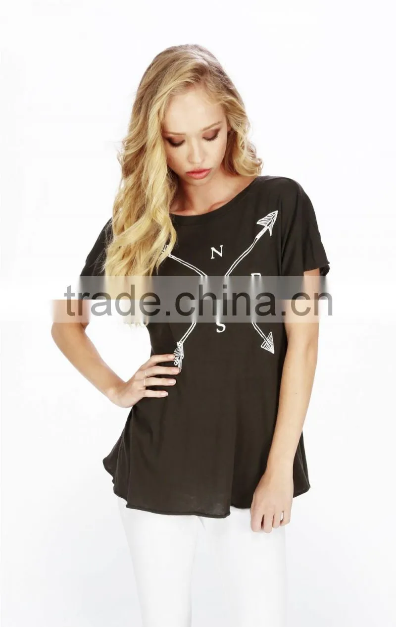 Loose short sleeve cotton tshirt women