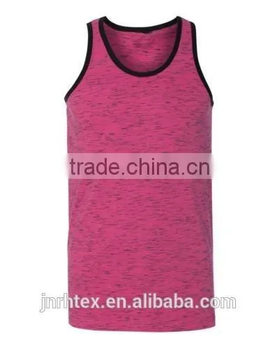 95% cotton 5% spandex mens gym injected slub tank top