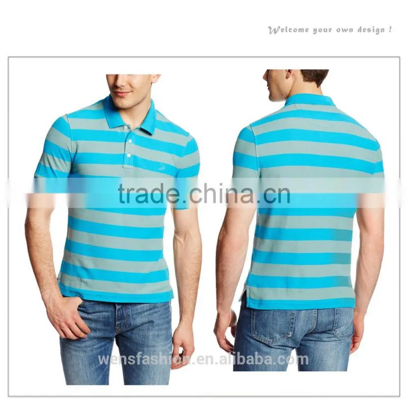100% cotton mens stripe banded collar cotton shirt