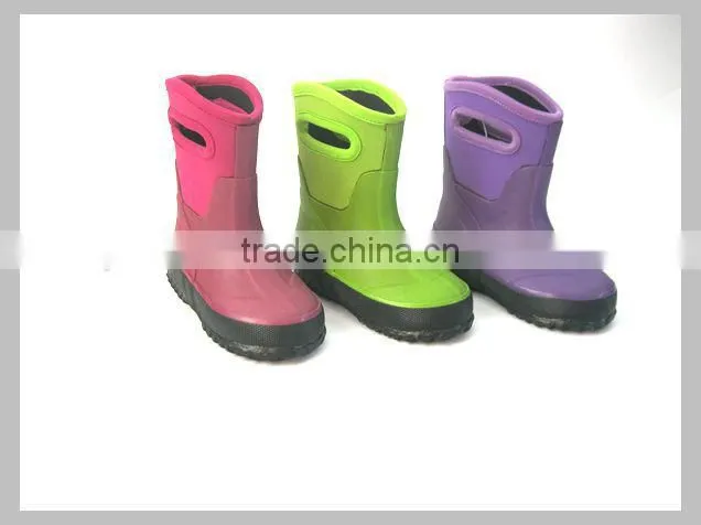 5mm neoprene girls' rain boots