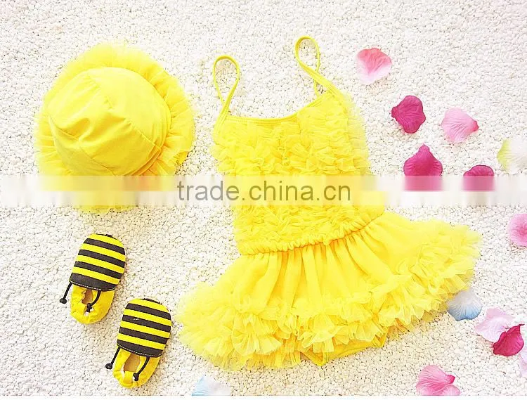 Little Girls Princess Lace Layer Swimsuit TuTu Dress One-Pieces Swimwear