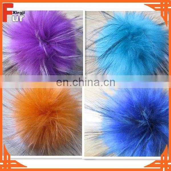Handbag Accessory Raccoon Fur Pom Pom Keychain