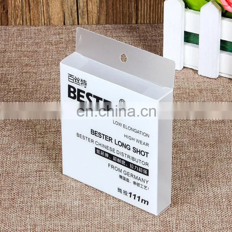 factory directly supply custom white Matt pvc tool packaging box printing with hang hole