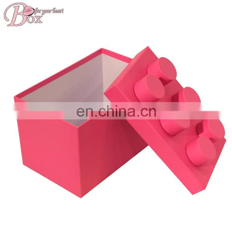 Paper Lego Colorful Chidrens Toy Storage Box