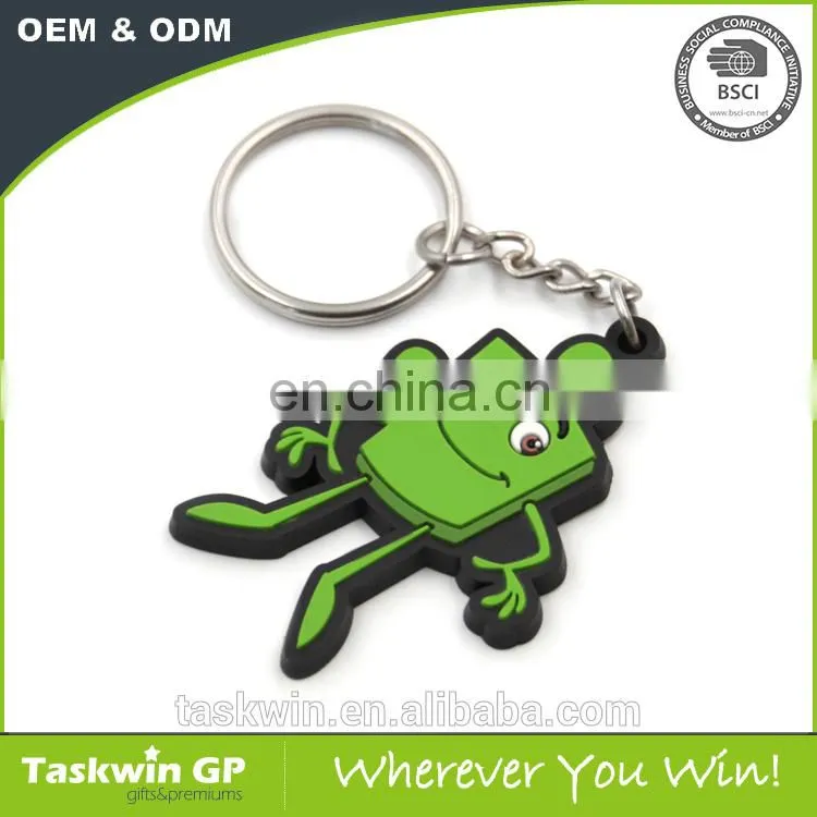 New custom shape soft PVC keyring made in China