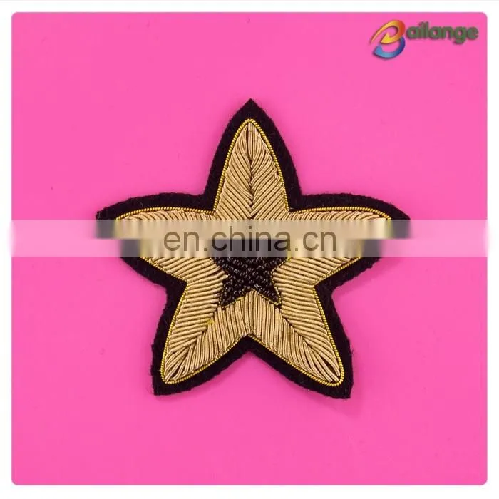 Brilliant high quality custom custom military badge hand embroidered bullion badges