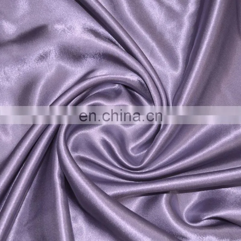 Chinese high quality various colors stock shiny satin fabric for dresses