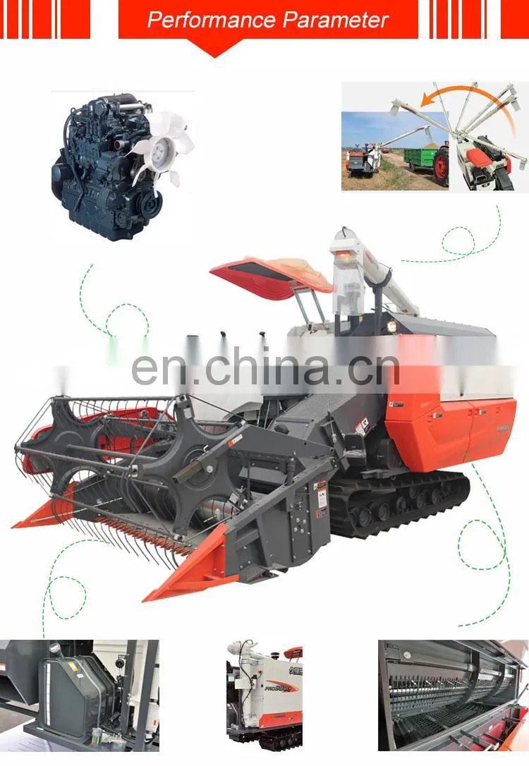 New JAPAN Kubota rice wheat combine harvester grain usage PR988 for agriculture