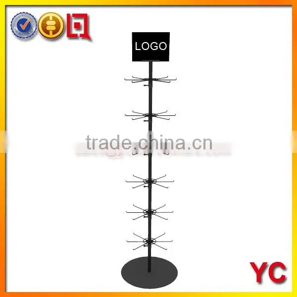 black powder coated metal sock display stand