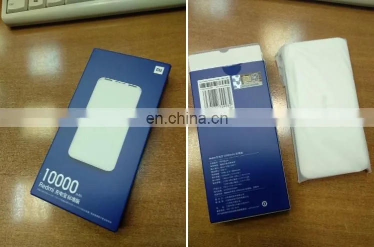 Wholesale Original Xiaomi Redmi 10000mAh Dual USB Input Output Charger Portable Power Bank