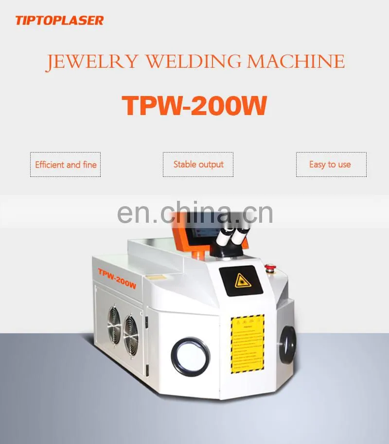 Professional 200w metal laser welder silver gold jewelry watch laser welding soldering machine