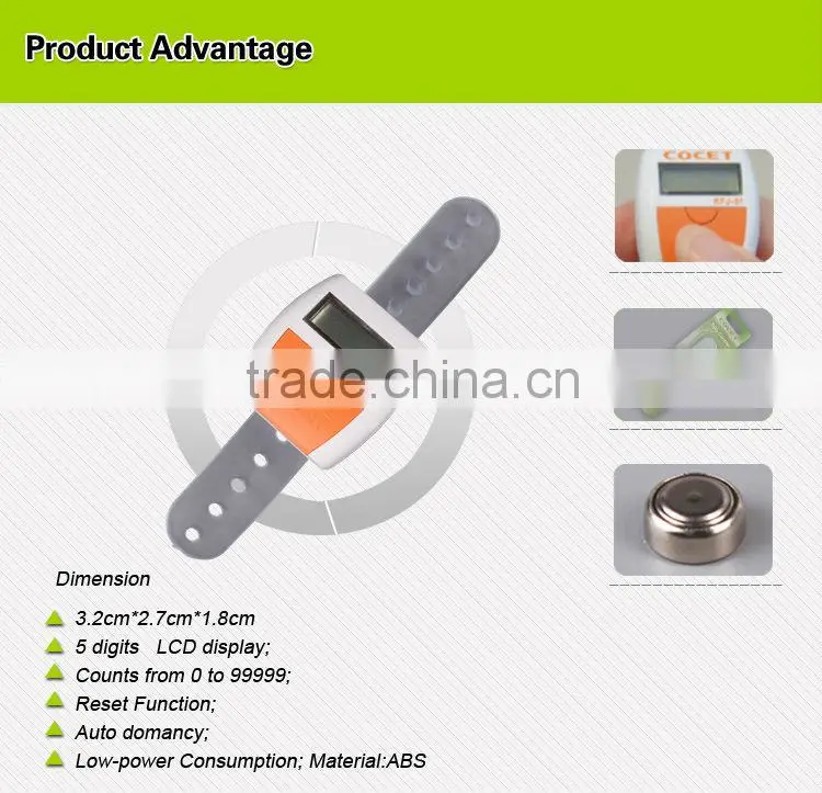 2014 fasional promotional gift muslin electronic finger manual muslim digital tally LCD counter
