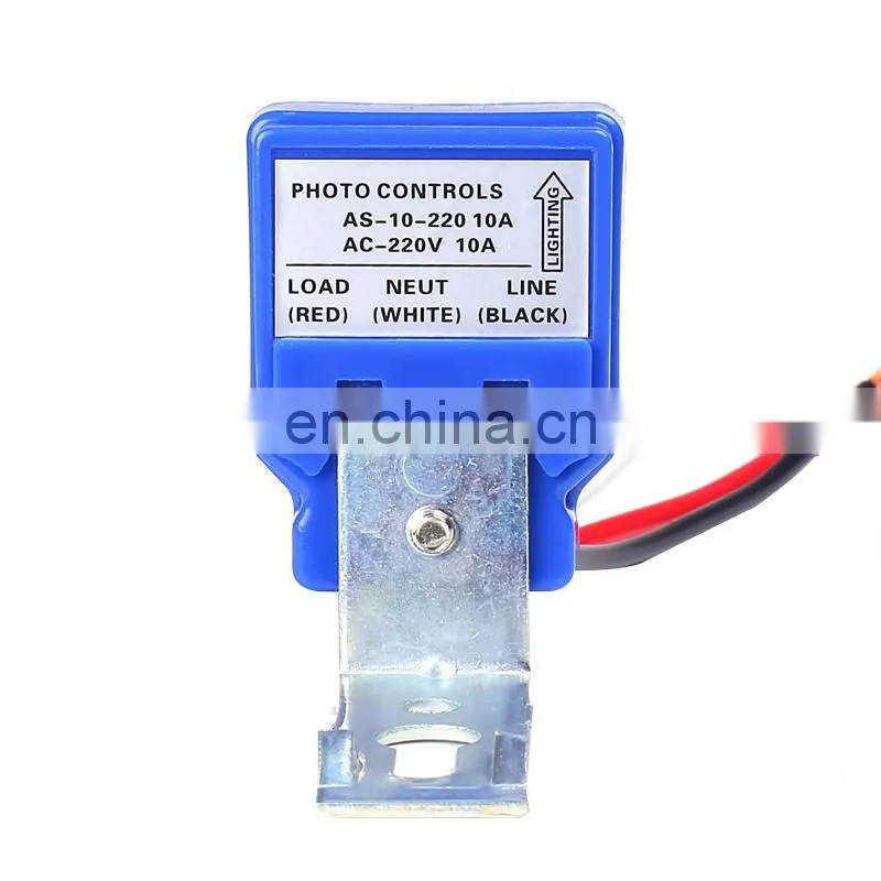Automatic On Off Photo switch Auto Photocell street Light Switch DC AC 12V 24V 220V 50-60Hz 10A Photo Control Sensor Switch