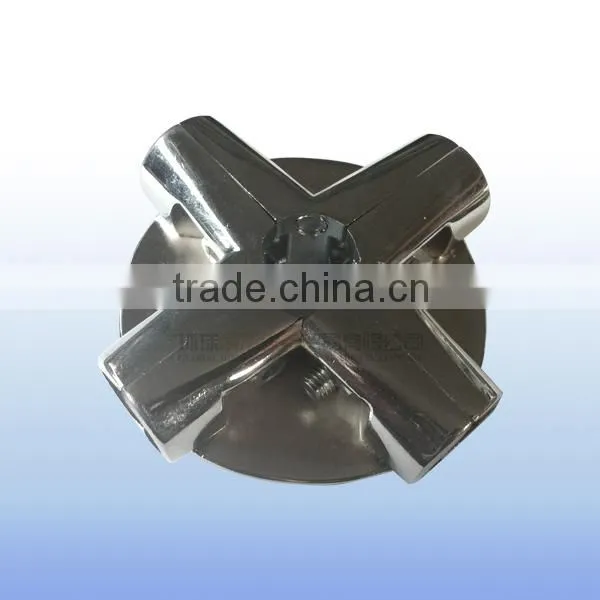4 way 25mm round tube connector/ Joker&Uno in chrome color