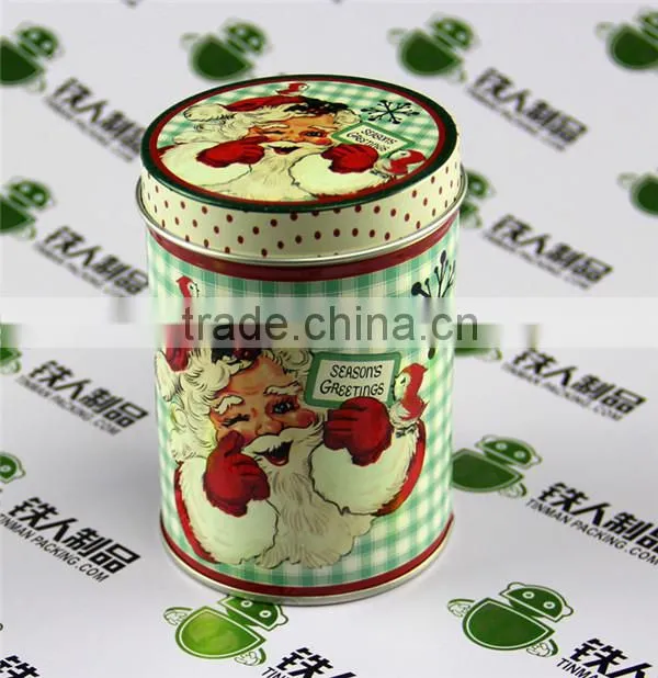 Santa Claus Christmas holiday gift household items coin storage new year gift tin tea box