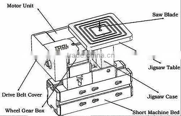 hot sale hobby 60W Electroplated Mini Metal Bow-Arm Jigsaw cutting machine for DIY woodworking