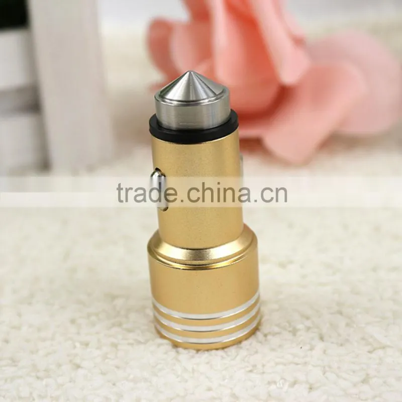 Hot Selling Car Accessories Usb Car Charger Colorful Automatic Mobile Phone car Charger 2016