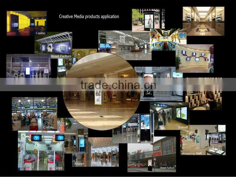 17" electric tv wall mount digital photo frame kiosk mall display led advertising panel led poster advertising display board